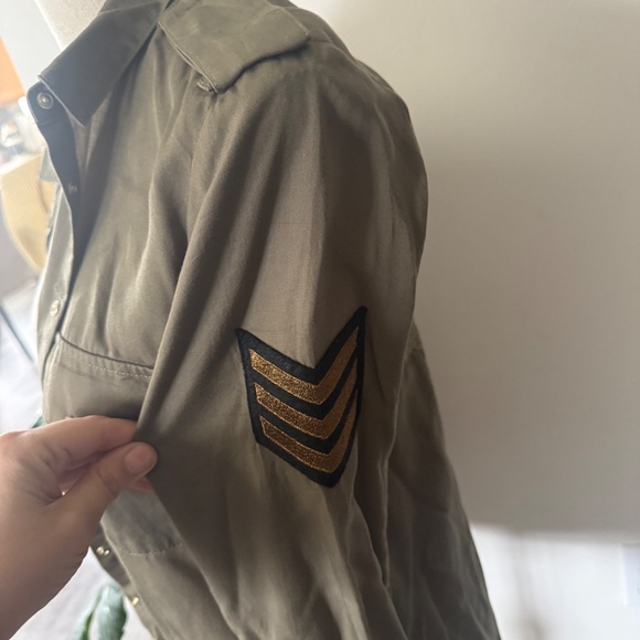 Zadig & Voltaire Tess Military Top Fox Embroidered S Lyocell - Picture 5 of 7